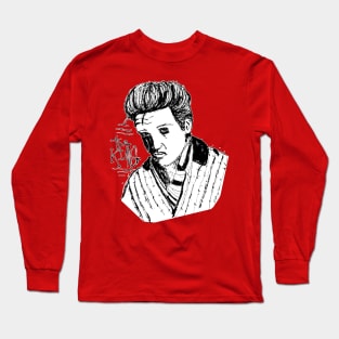 Dark and Gritty Elvis Presley Portrait - the sad king Long Sleeve T-Shirt